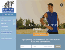 Tablet Screenshot of hartmanchiropracticpc.com